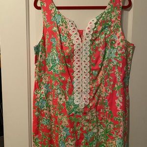 Lilly Pulitzer dress-floral with white trim